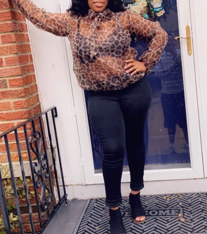 Sheer Leopard Top
