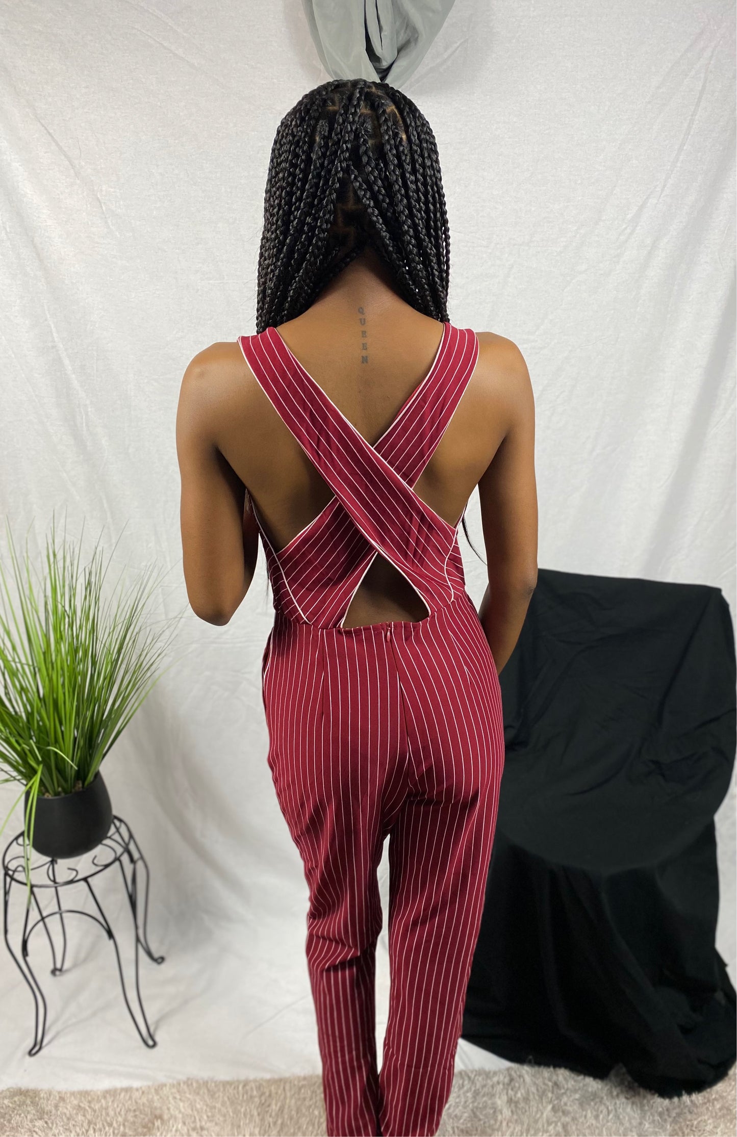 Pinstripe Jumpsuit