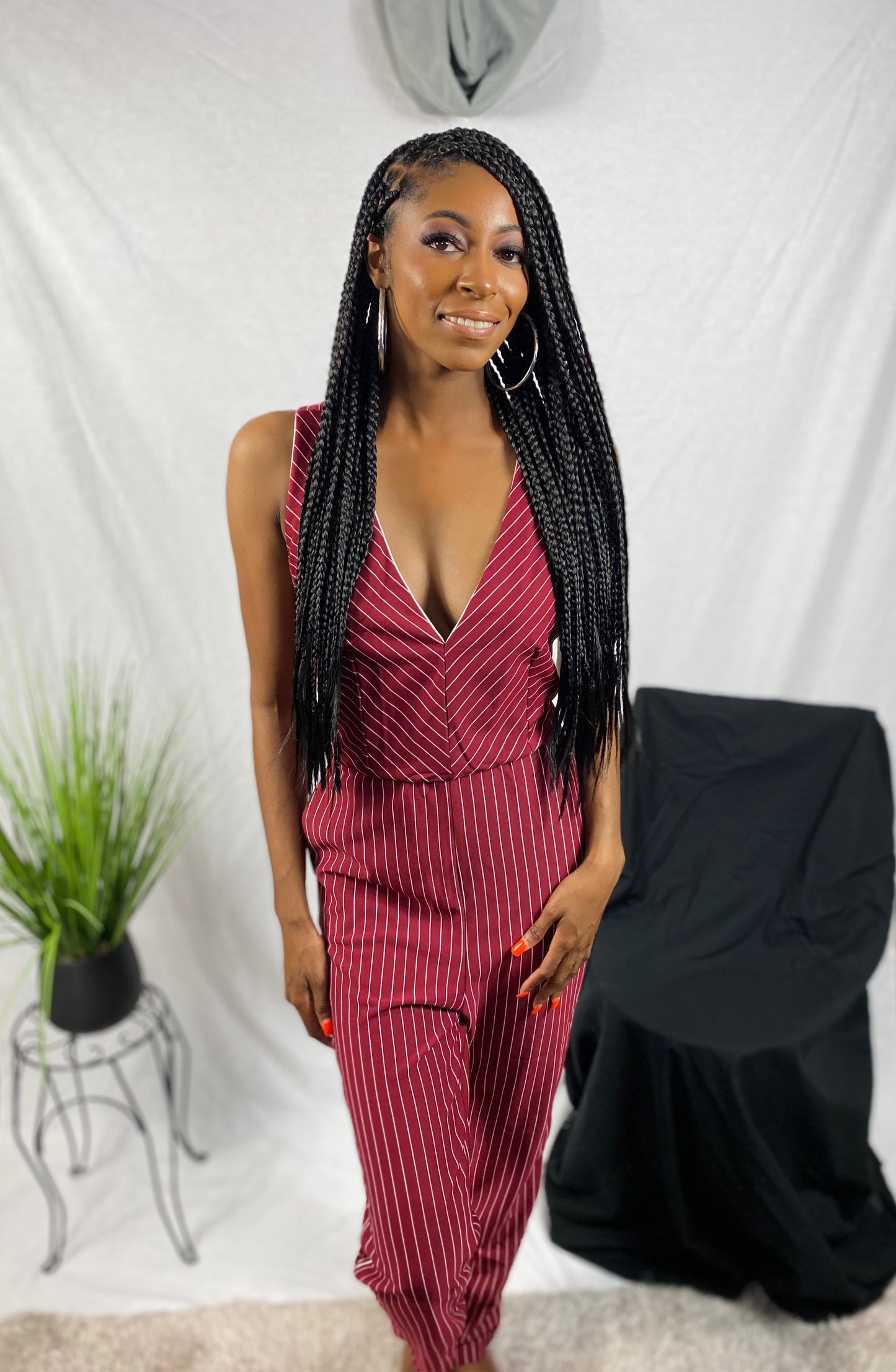 Pinstripe Jumpsuit