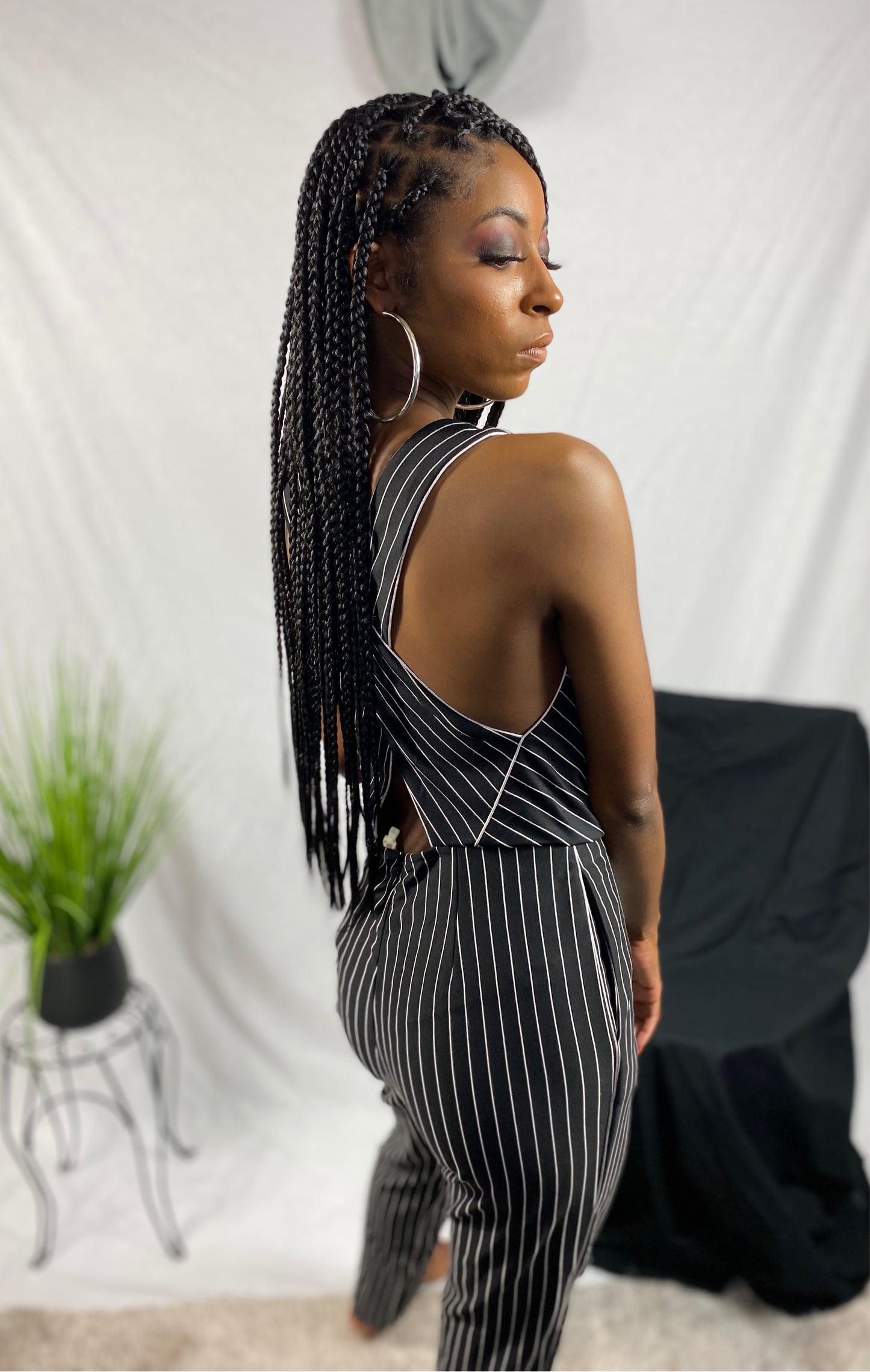 Pinstripe Jumpsuit